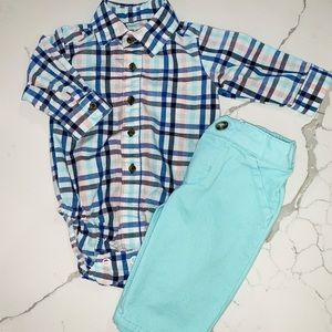 Carter’s Special Occasion Shirt + Pants Set